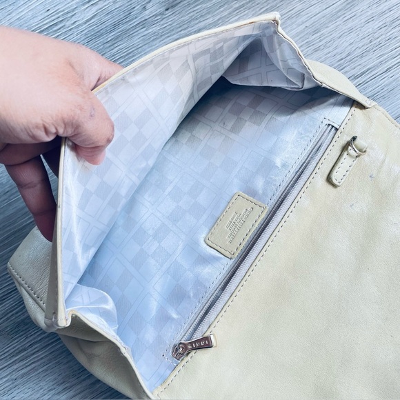 GIUDI LEATHER YELLOW CROSSBODY VINTAGE SHOULDER WOMEN BAG - Picture 9 of 16